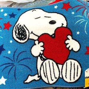 Adorable patriotic Snoopy accent rug